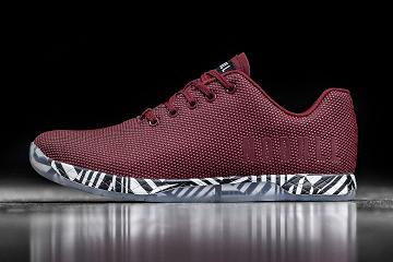 Dark / Red Nobull Cabernet Zebra Men's Trainers | CA S1390G